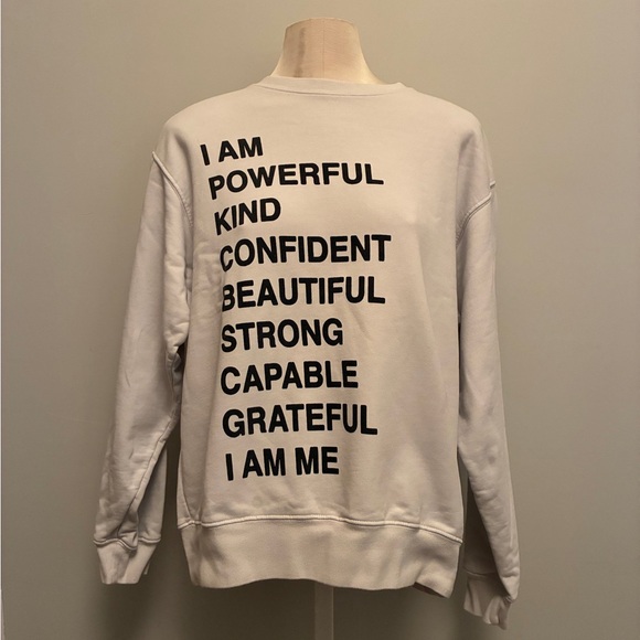 Anine Bing Organic Cotton White Sweatshirt - Picture 1 of 5